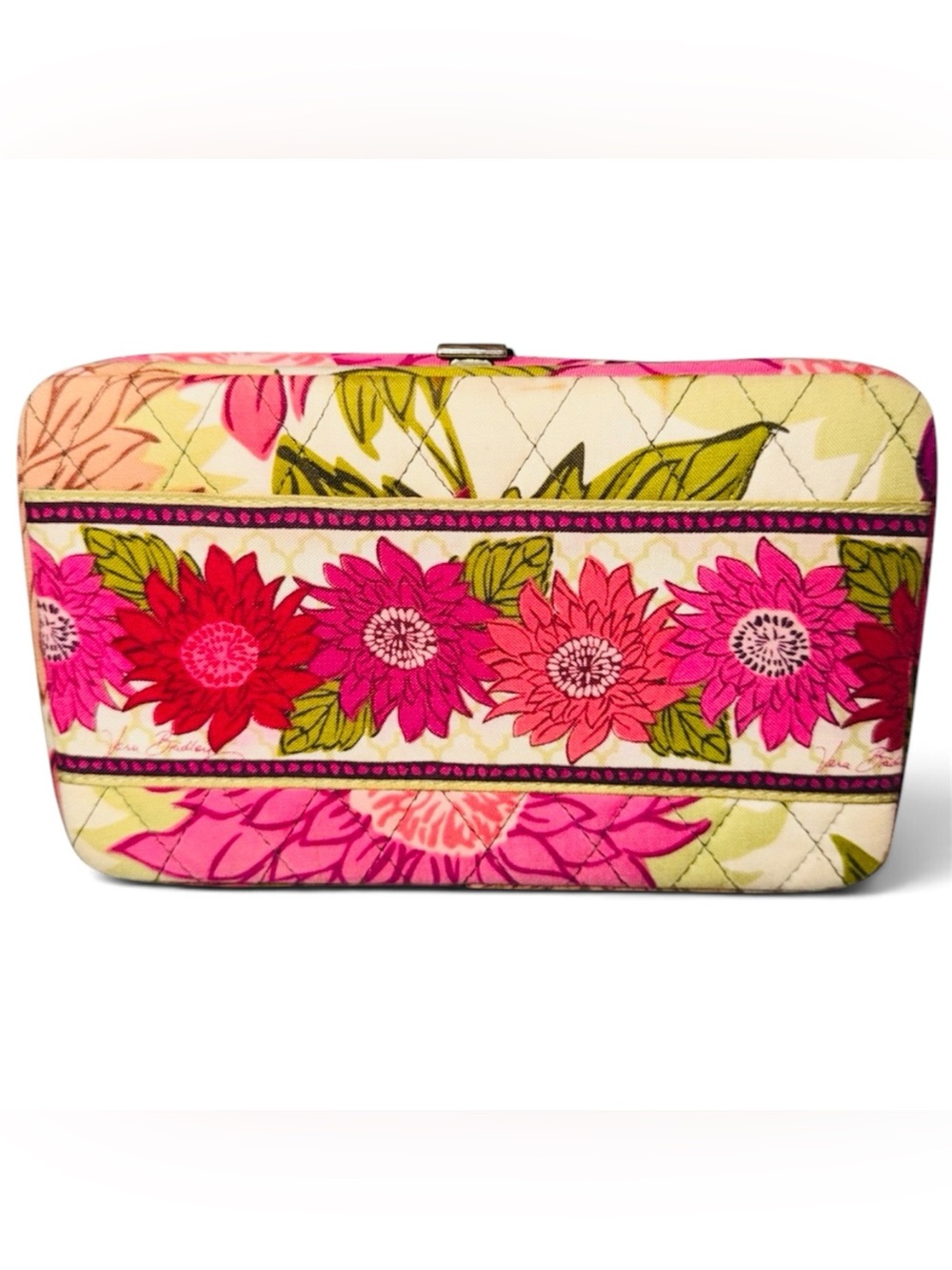 Vera Bradley Hello Dahlia Pattern Opera Wallet Style Clutch Floral Cottagecore